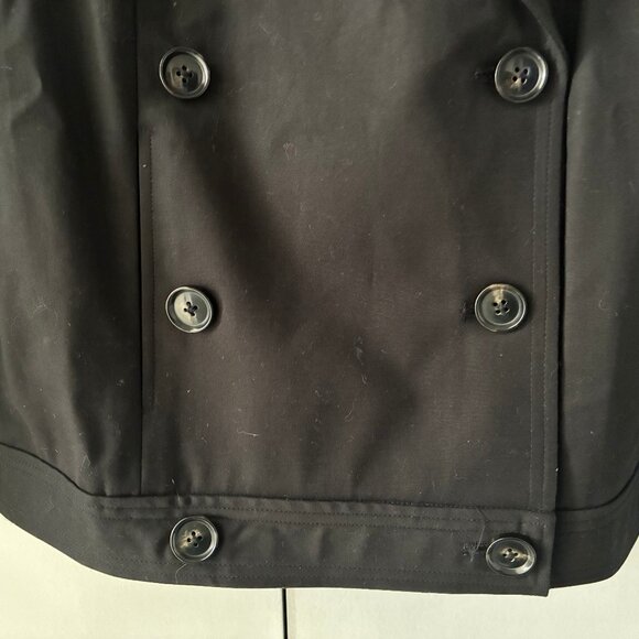 Linda Allard Ellen Tracy Black, Double Breasted  Crop Peacoat Style Jacket - Picture 6 of 11